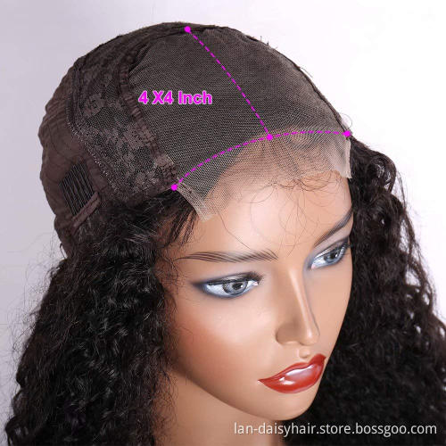 Brazilian  Kinky Curly  HD Lace  Wig 100%  Human Hair 150% density 4x4  Thin Transparent HD Lace Frontal Closure Wigs